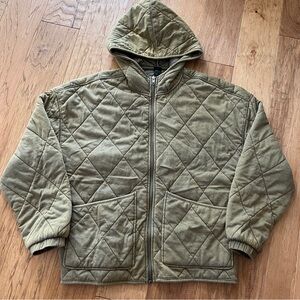 Wild Fable Quilted Hoodie Green Women’s Xsmall
